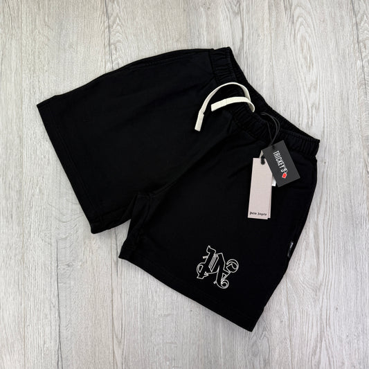 Palm Angels Men’s Black PA Logo Jersey Shorts