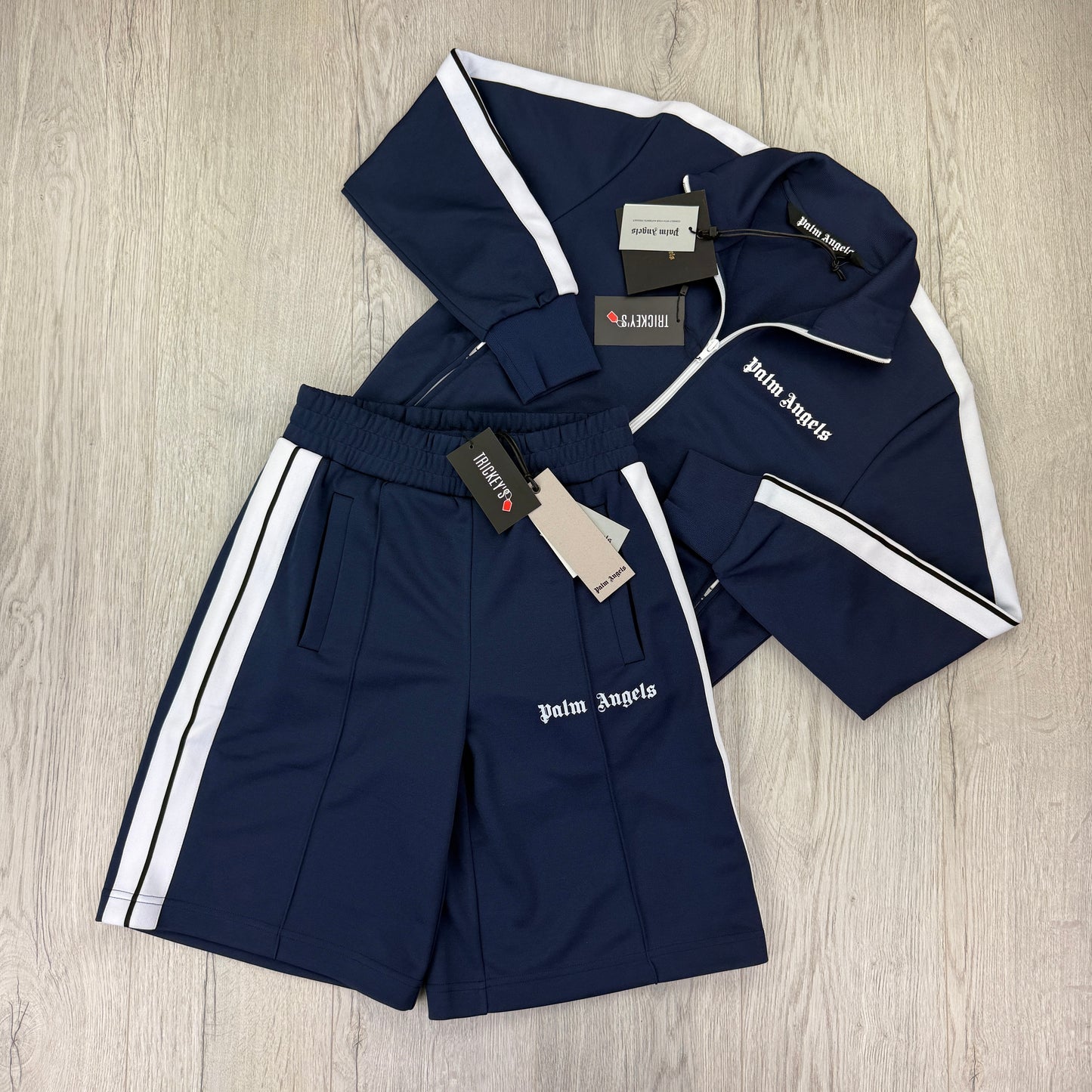 Palm Angels Men’s Navy Track Jacket & Shorts Set