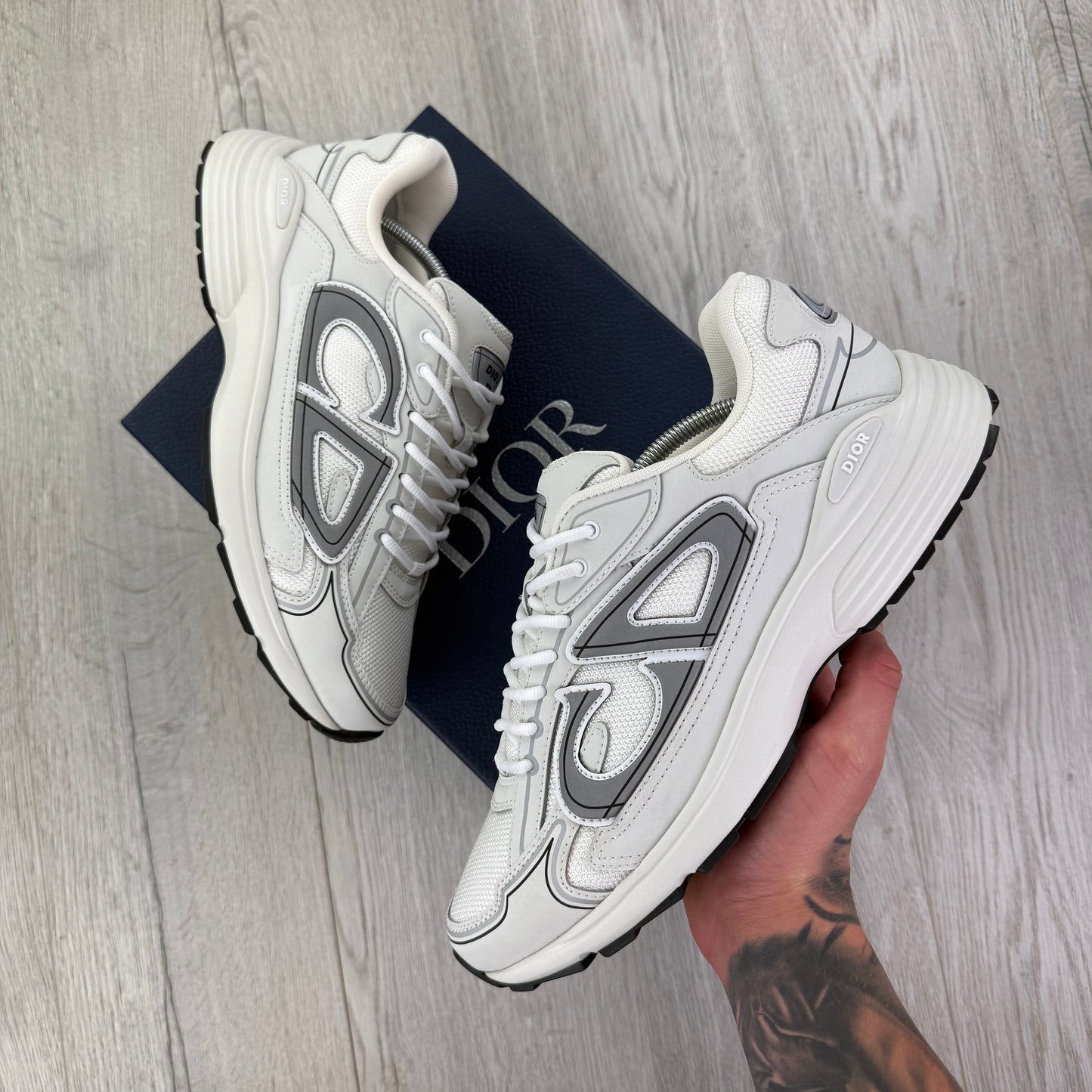 Dior B30 Men’s Triple White Trainers - 45 (Fit Uk 11)