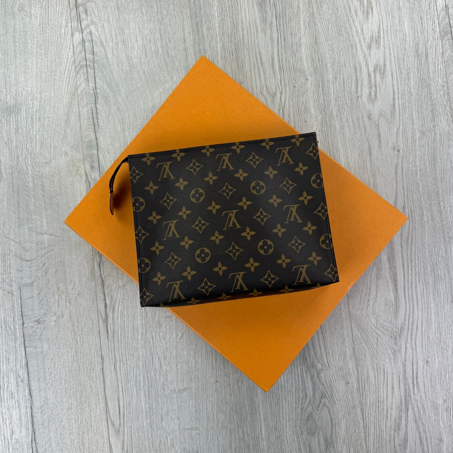 Louis Vuitton Brown Monogram Pochette Clutch Bag