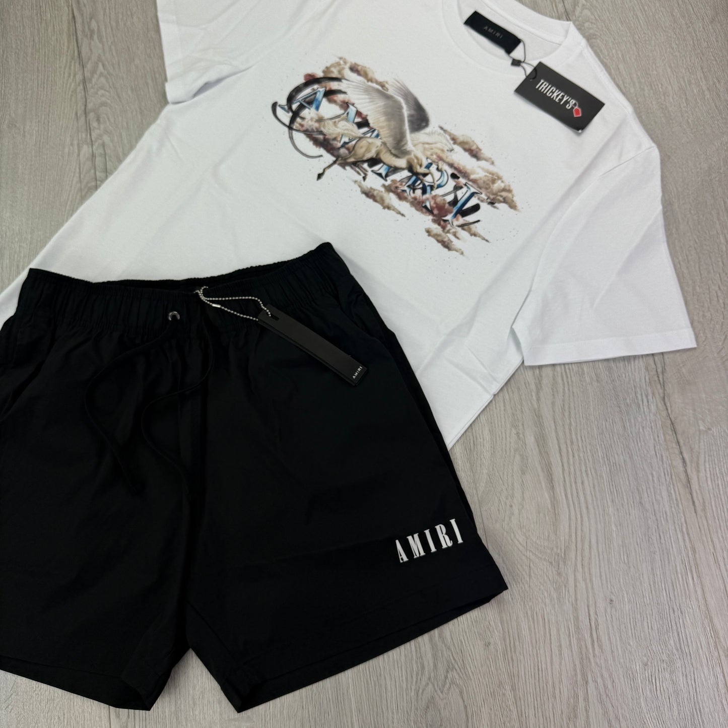 Amiri Men’s T-shirt & Swim Shorts Set