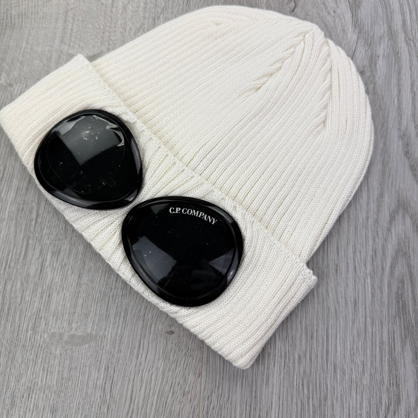 CP Company Men’s White Goggle Beanie