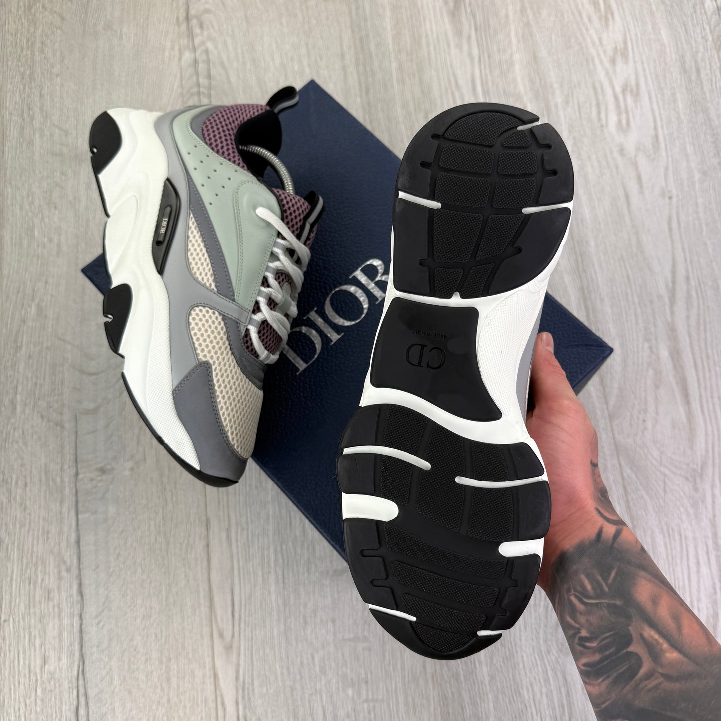 Dior B22 Men’s Lavender & Grey Trainers - 43 (Fit Uk 8.5)
