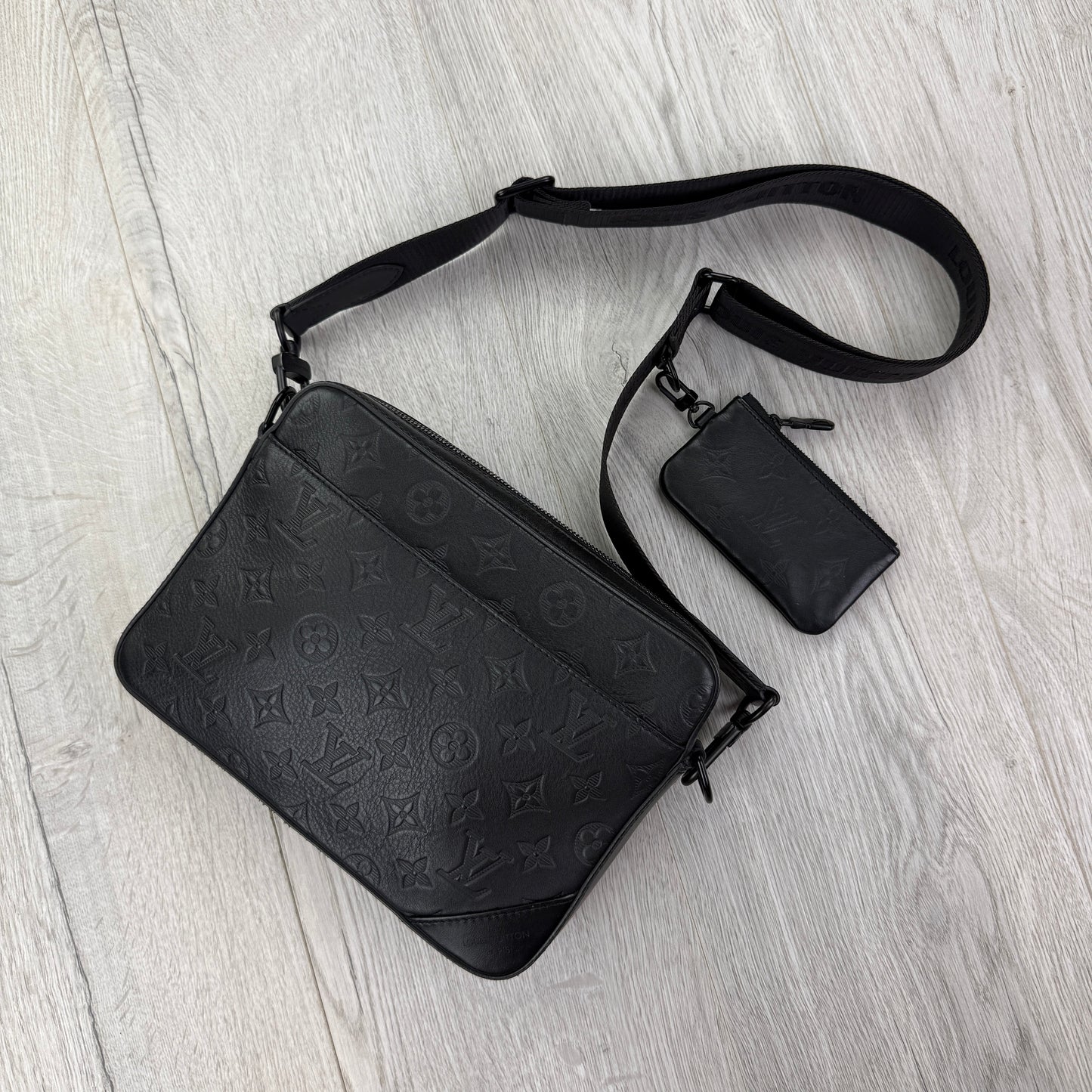 Louis Vuitton Men’s Shadow Black Monogram Duo Messenger Bag