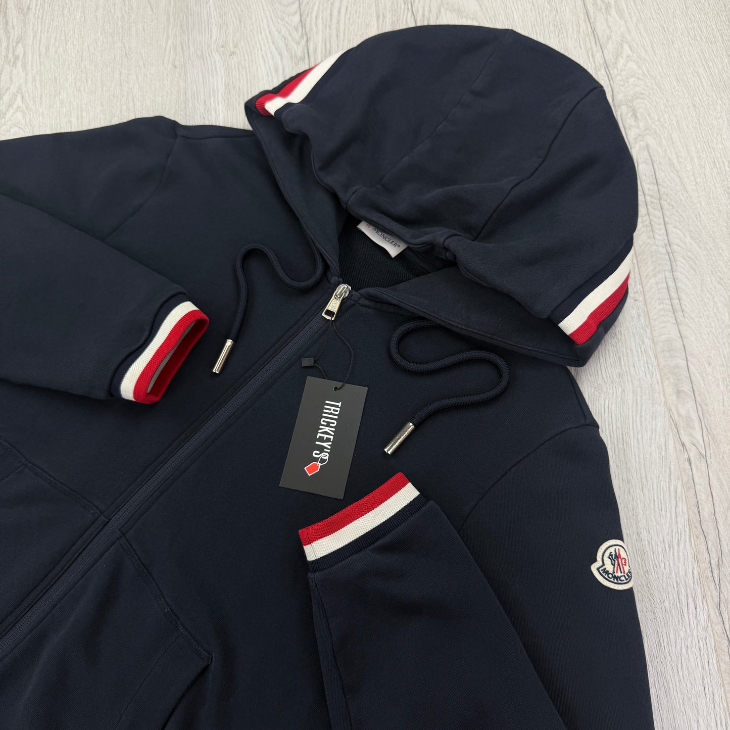 Moncler Men’s Maglia Zip-up Navy Hoodie - Medium