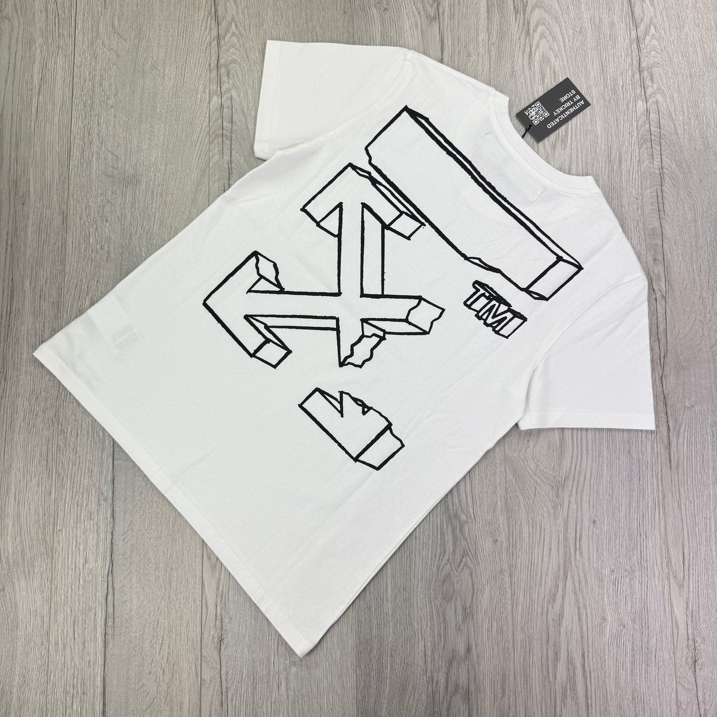 Off White Men’s ‘Mykonos’ White T-shirt - Medium
