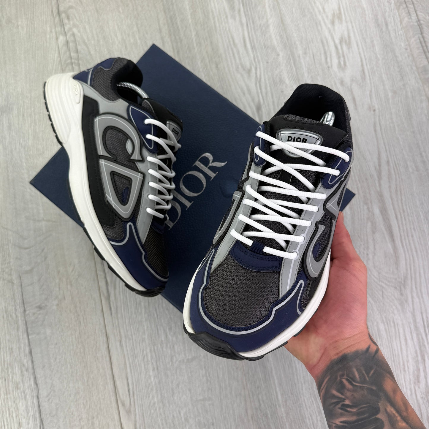 Dior B30 Men’s Navy CD Trainers - 43 (Fit Uk 9)
