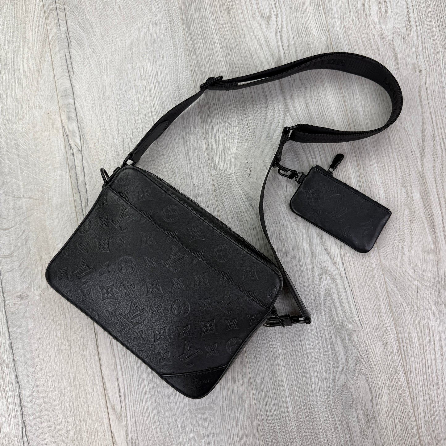Louis Vuitton Men’s Shadow Black Monogram Duo Messenger Bag
