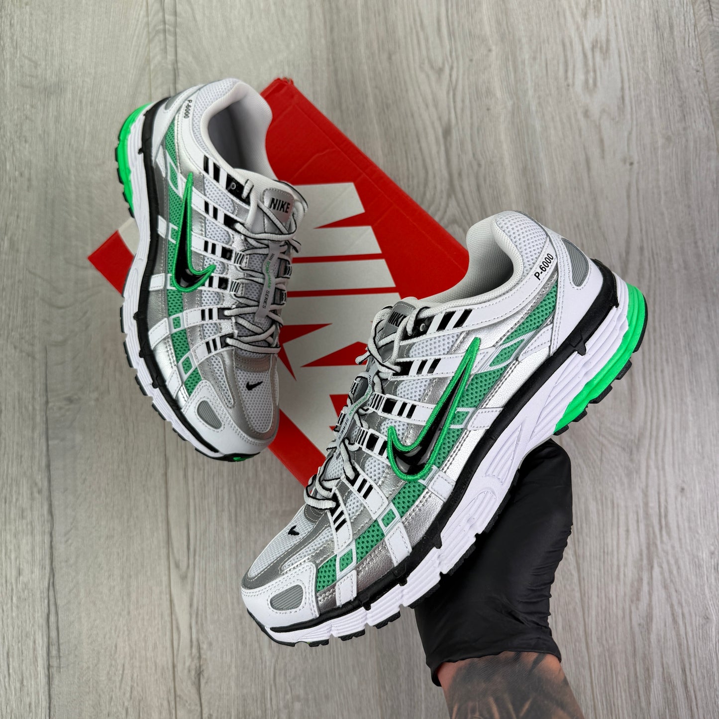 Nike P6000 Men’s White Spring Green Trainers