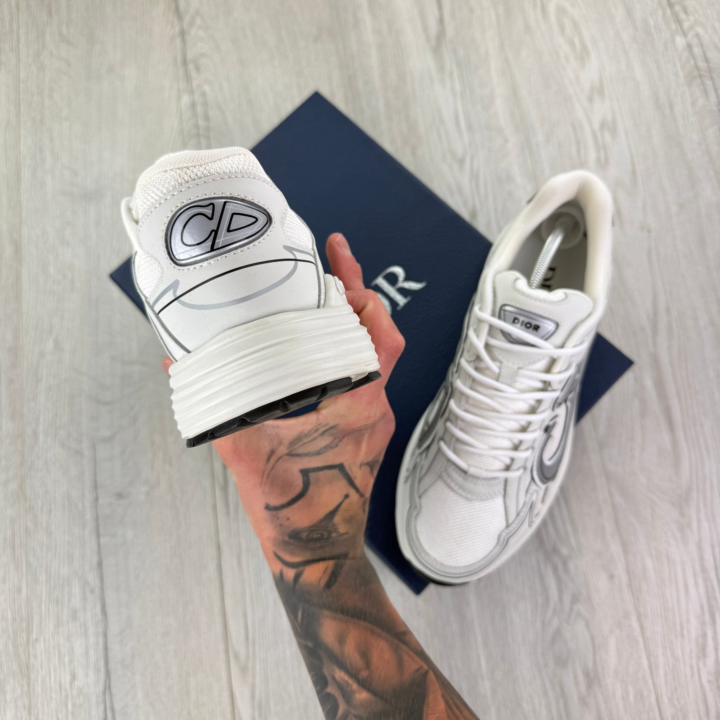 Dior B30 Men’s Triple White Trainers - 45 (Fit Uk 11)