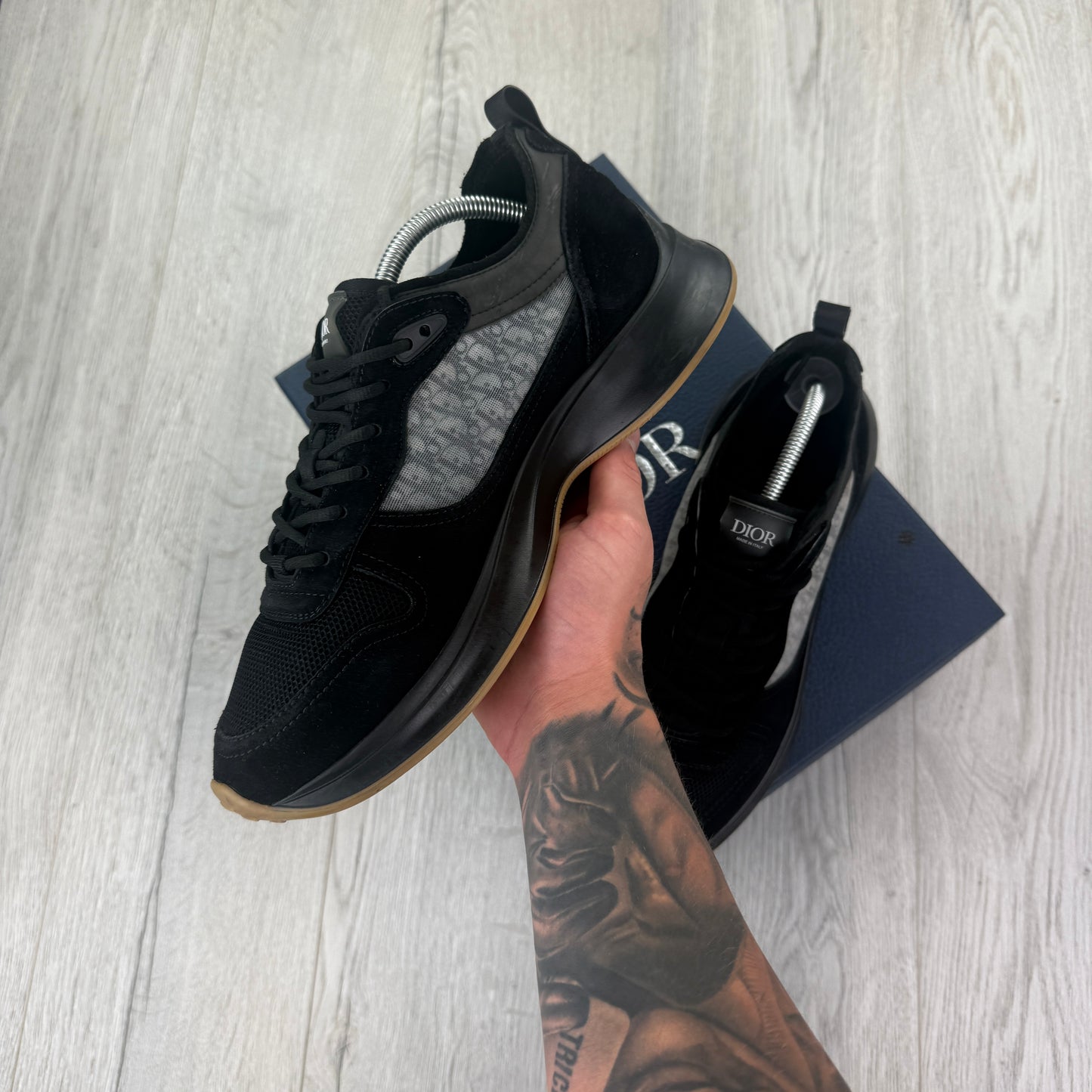 Dior B25 Men’s Black Suede Trainers - Uk 9.5