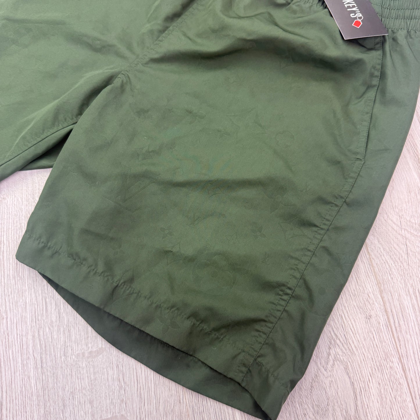 Louis Vuitton Khaki Monogram Swim Shorts - Large