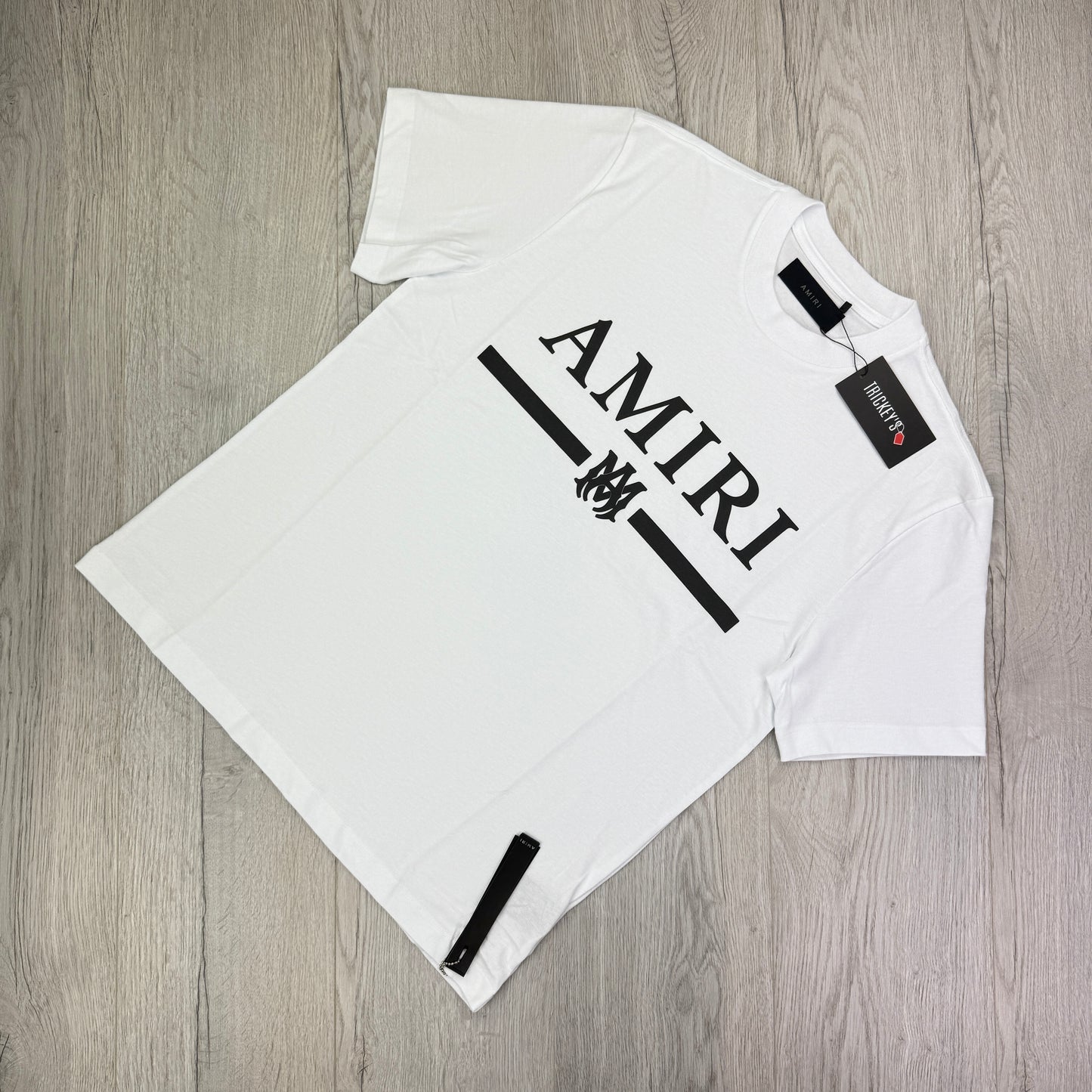 Amiri Men’s White Bar Logo T-shirt