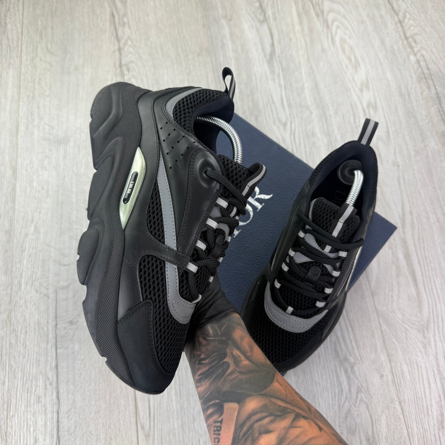 Dior B22 Men’s Triple Black Runners - 43 (Fit Uk 8.5)