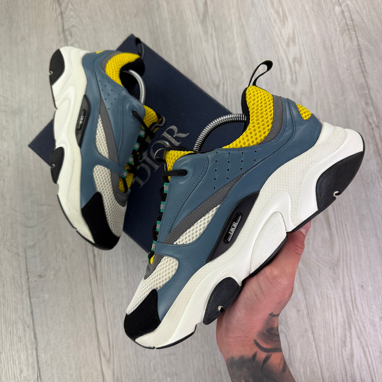 Dior B22 Men’s Blue & Yellow Runners - 44 (Fit Uk 9)