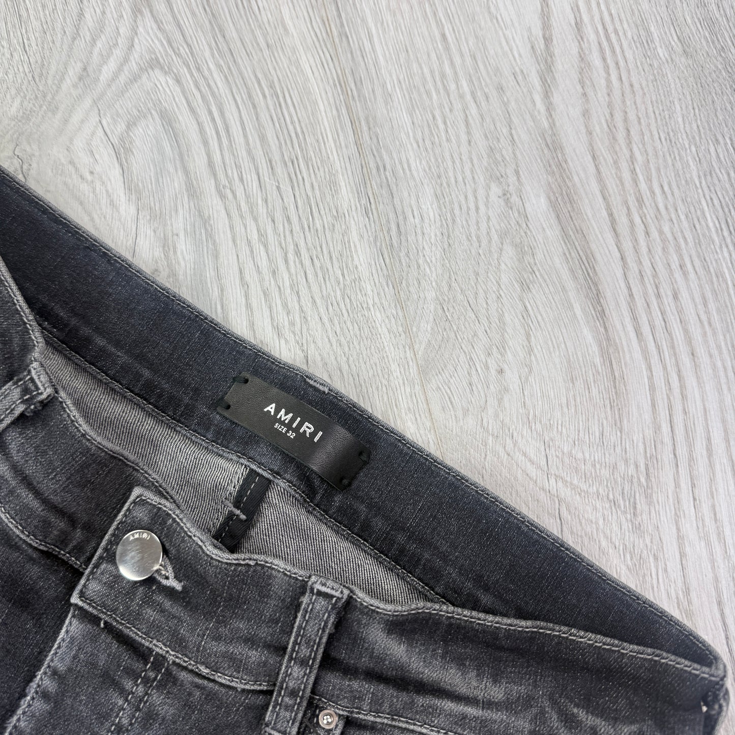 Amiri MX1 Grey Distressed Jeans - Uk 32
