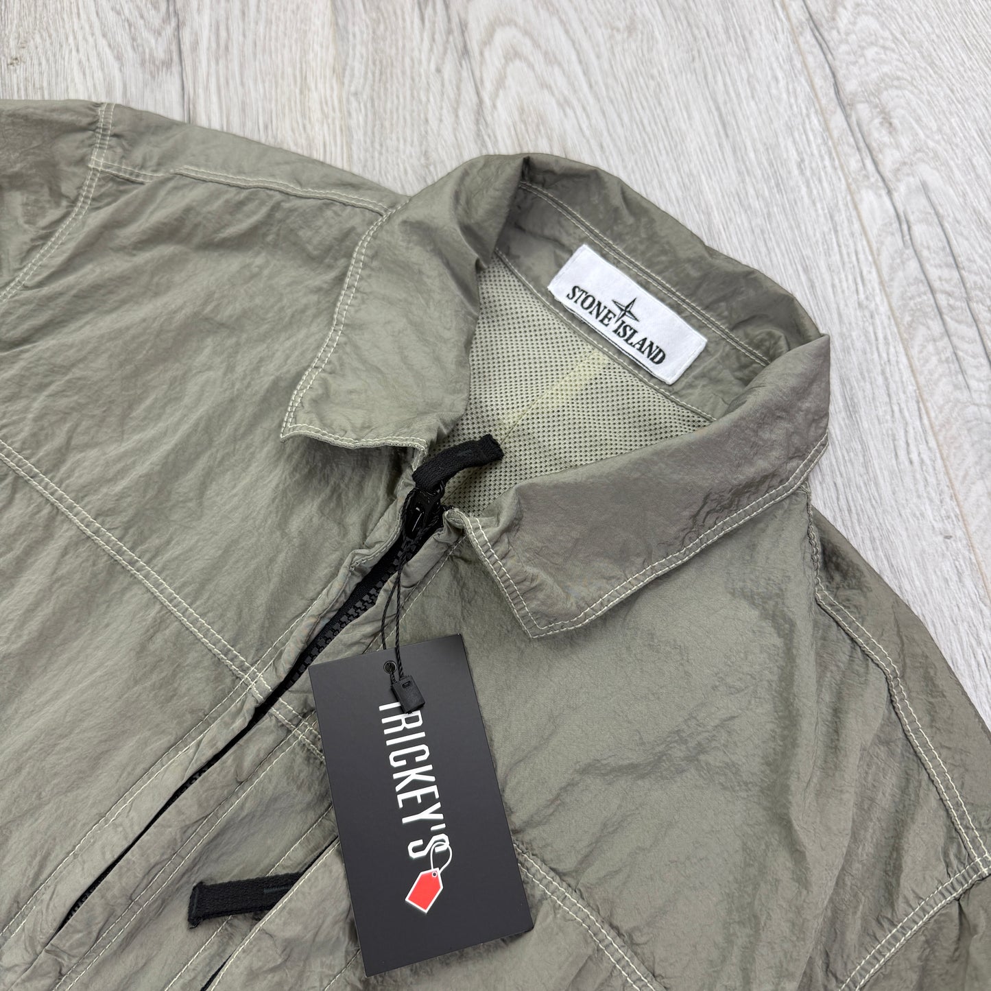 Stone Island Men’s Metal Nylon Zip-up Overshirt - Small