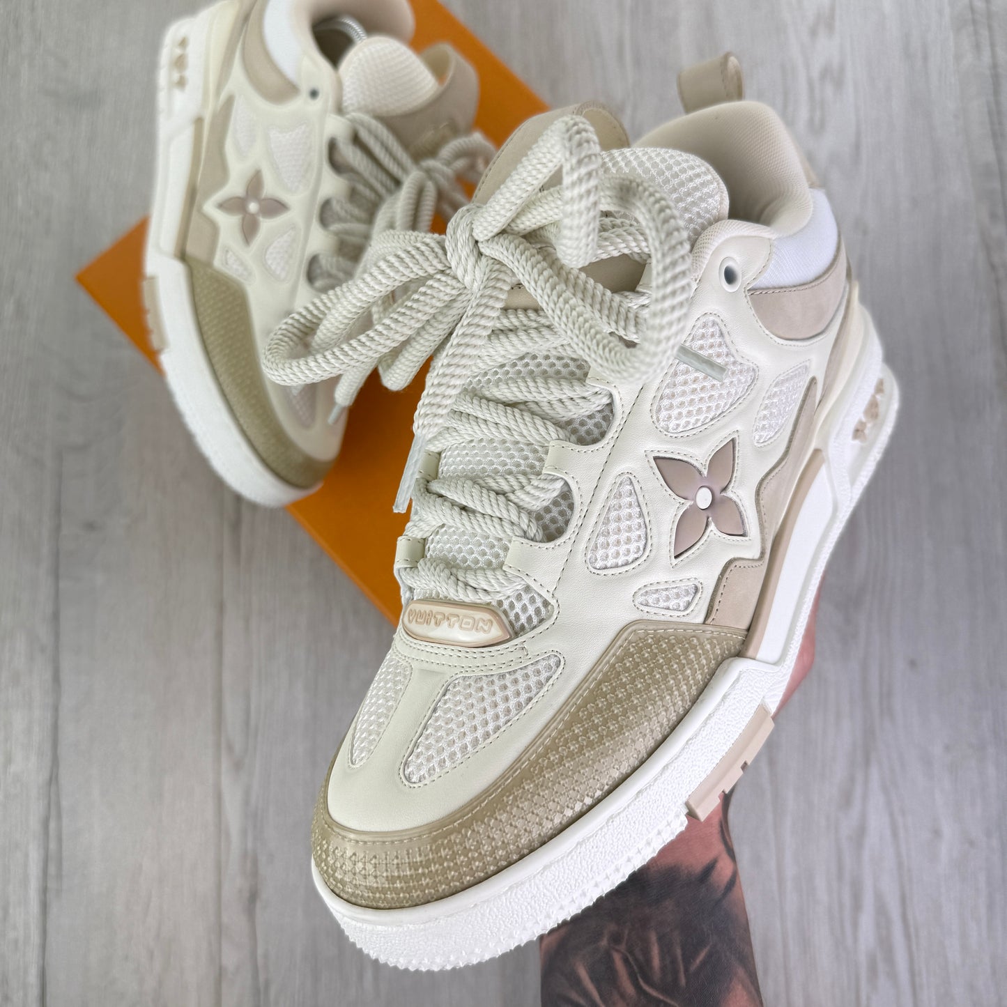 Louis Vuitton Men’s Beige Skate Trainers - Uk 7 (Fit 8)