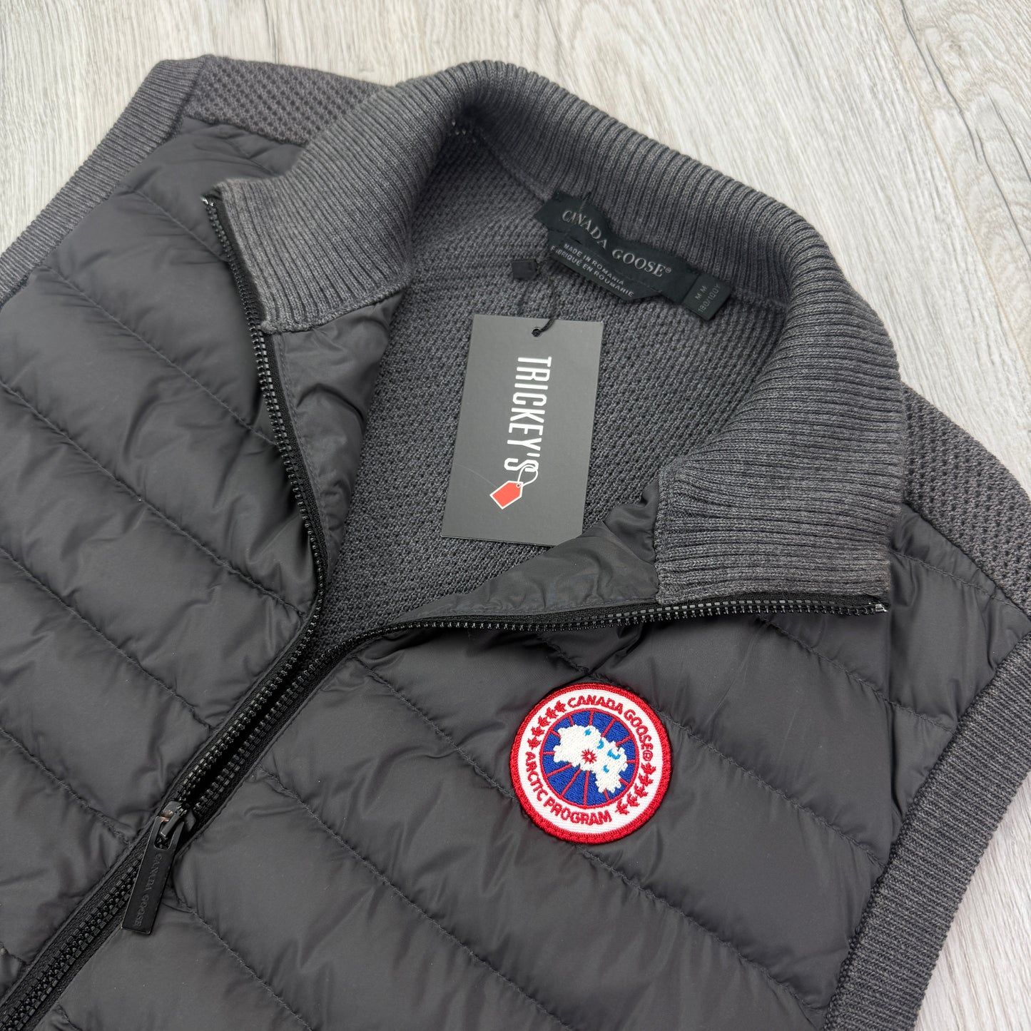 Canada Goose Men’s Dark Grey Padded / Knitted Gilet - Medium