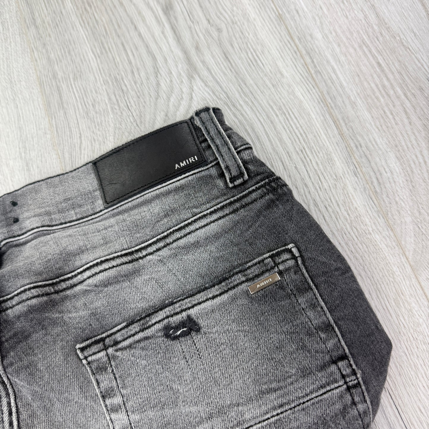 Amiri Men’s Grey Denim Black Jeans - Uk 31