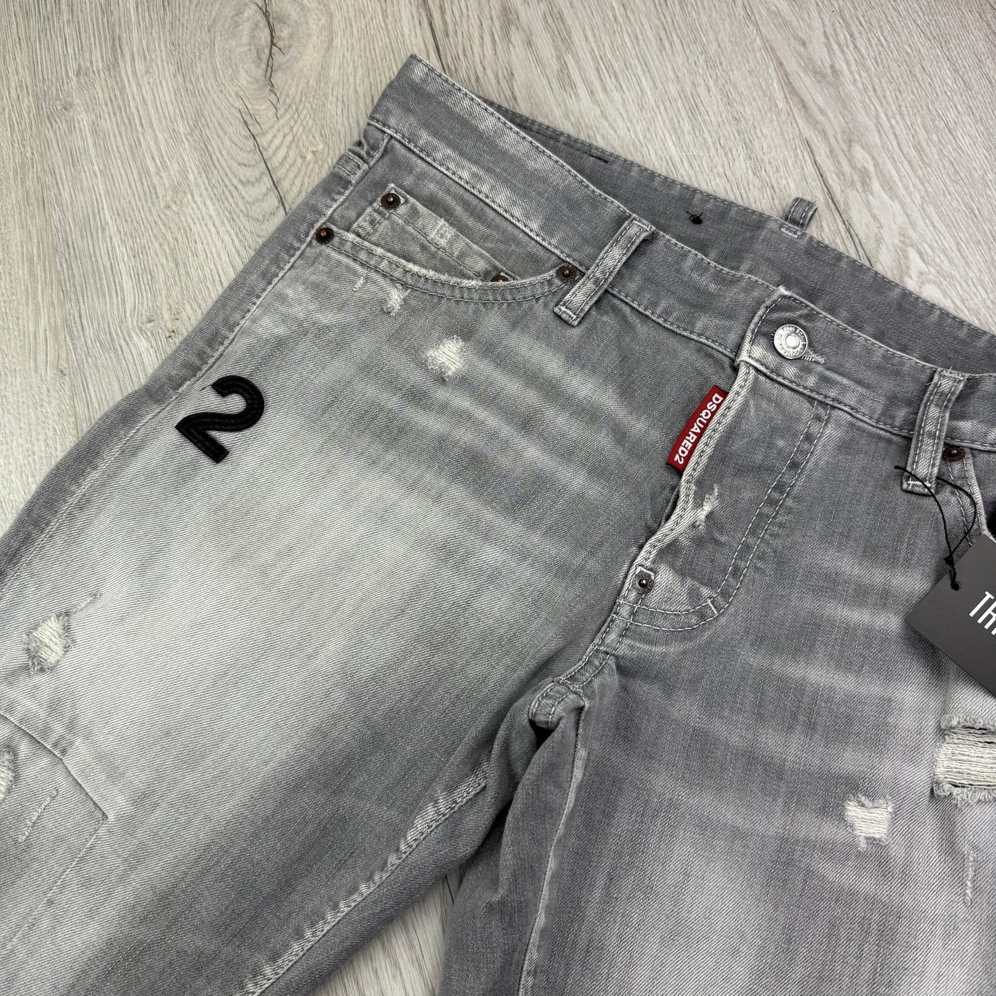 Dsquared2 Men’s Grey Distressed Slim Jeans - 48 (Uk 31/32)