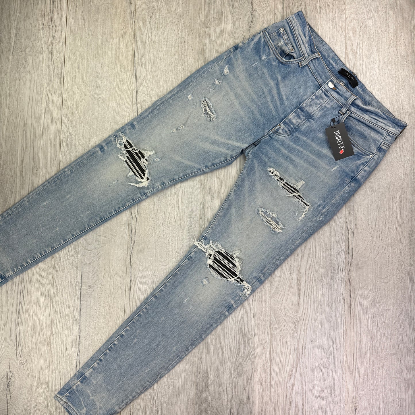 Amiri MX1 Denim Distressed Ripped Jeans - Uk 34