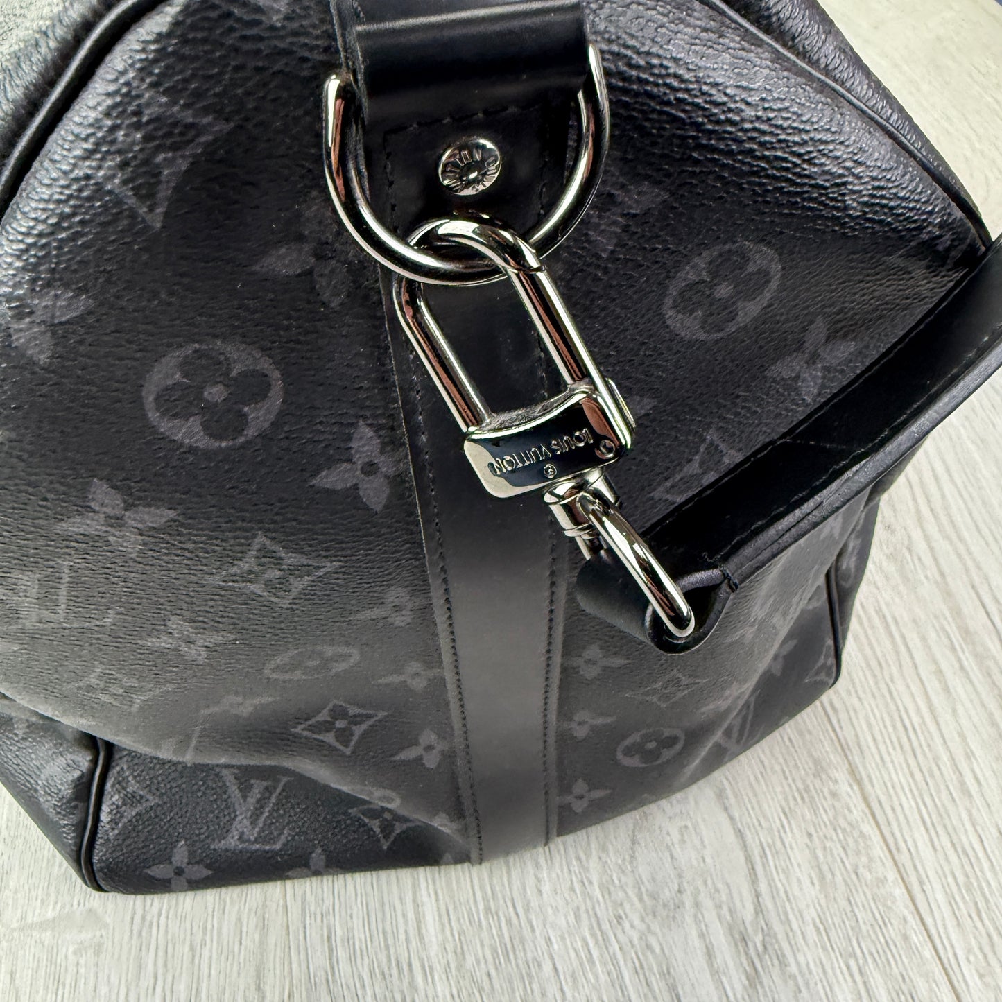 Louis Vuitton Men’s Black Monogram Keepal Bag - 55