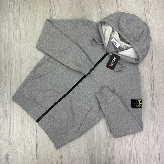 Stone Island Men’s Grey Zip-up Hoodie