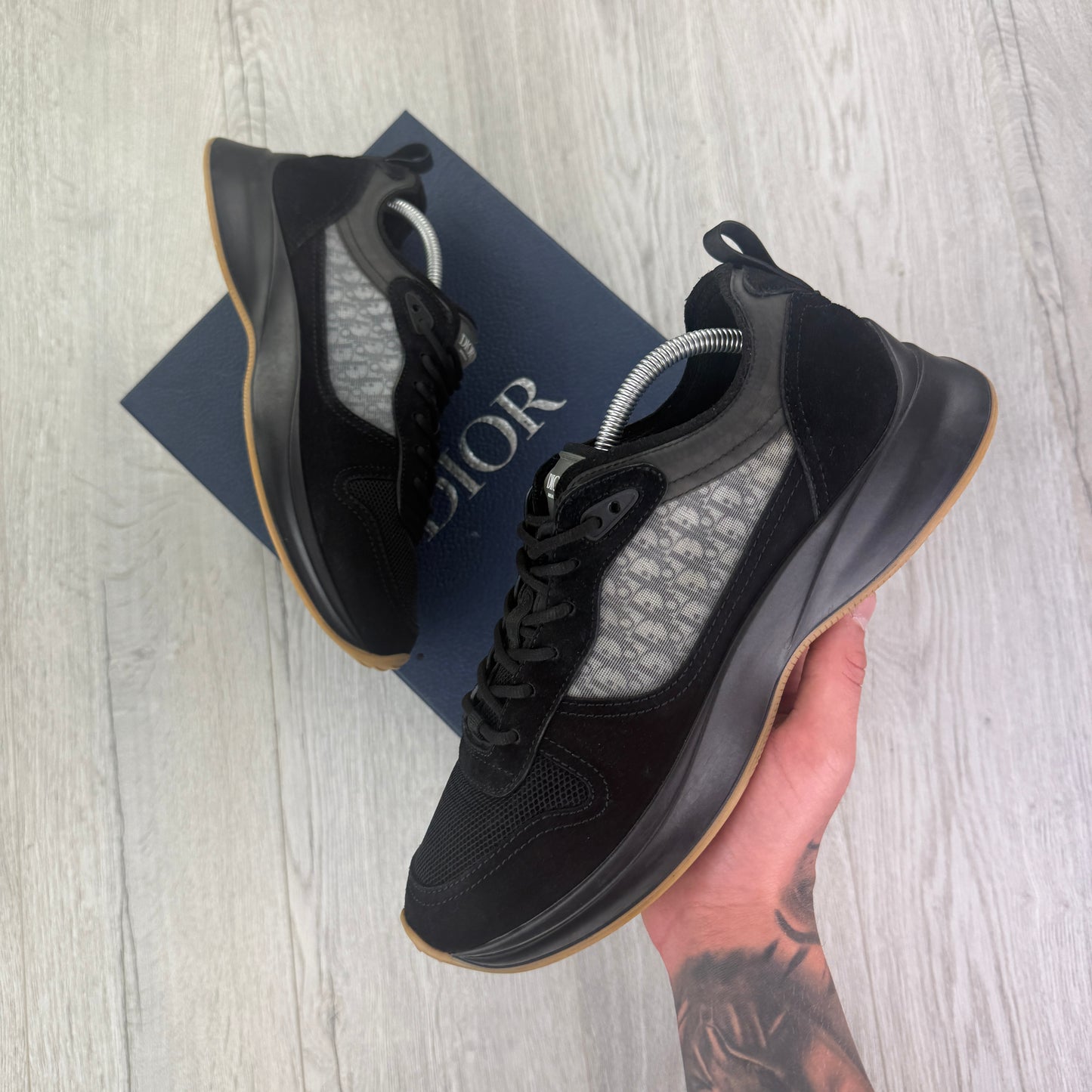 Dior B25 Men’s Black Suede Trainers - Uk 9.5