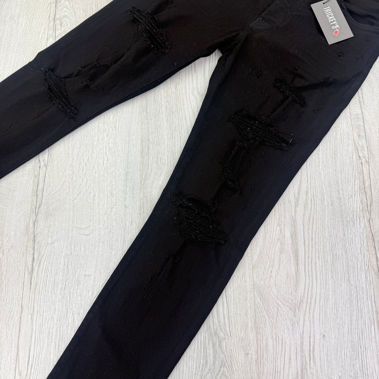 Amiri Men’s Black Distressed Ripped Jeans - Uk 32