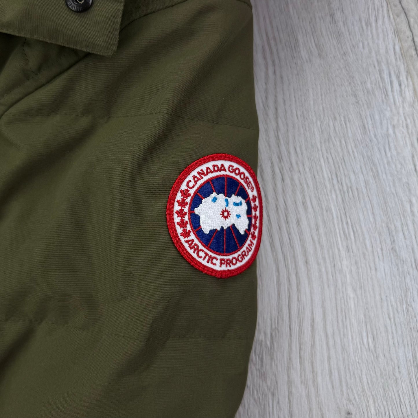 Canada Goose Men’s Khaki Green Wyndham Parker Jacket - Small Fusion