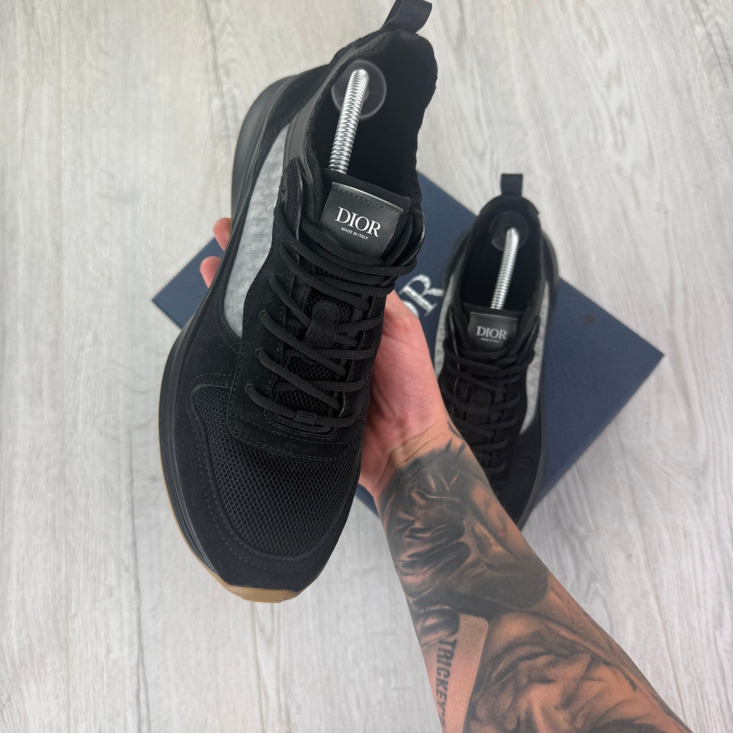 Dior B25 Men’s Black Suede Trainers - Uk 9.5