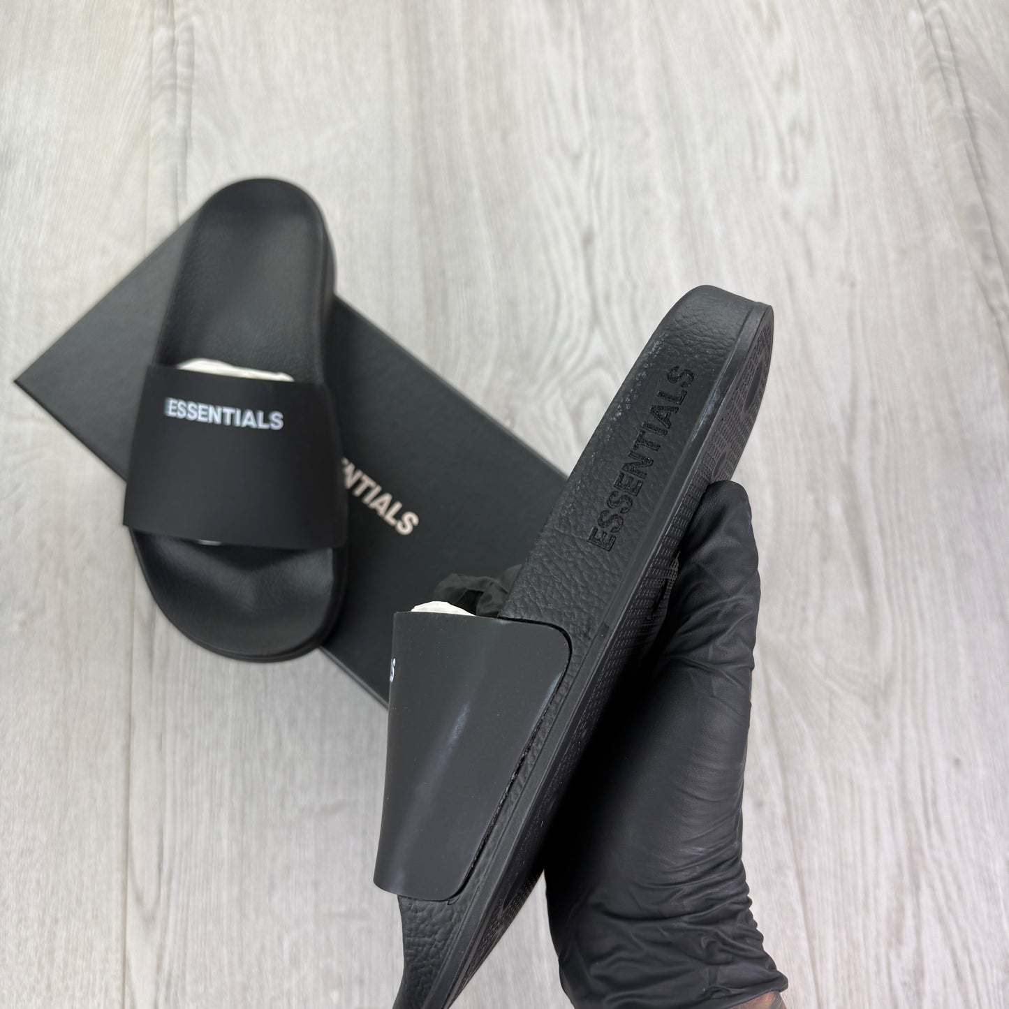 Essentials Men’s Black Sliders