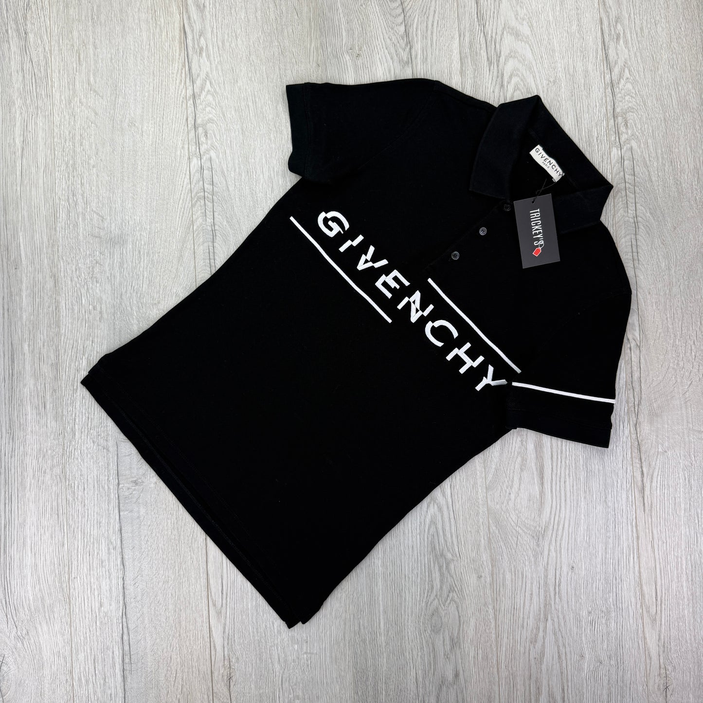 Givenchy Men’s Black Polo Shirt Slim Fit - XS
