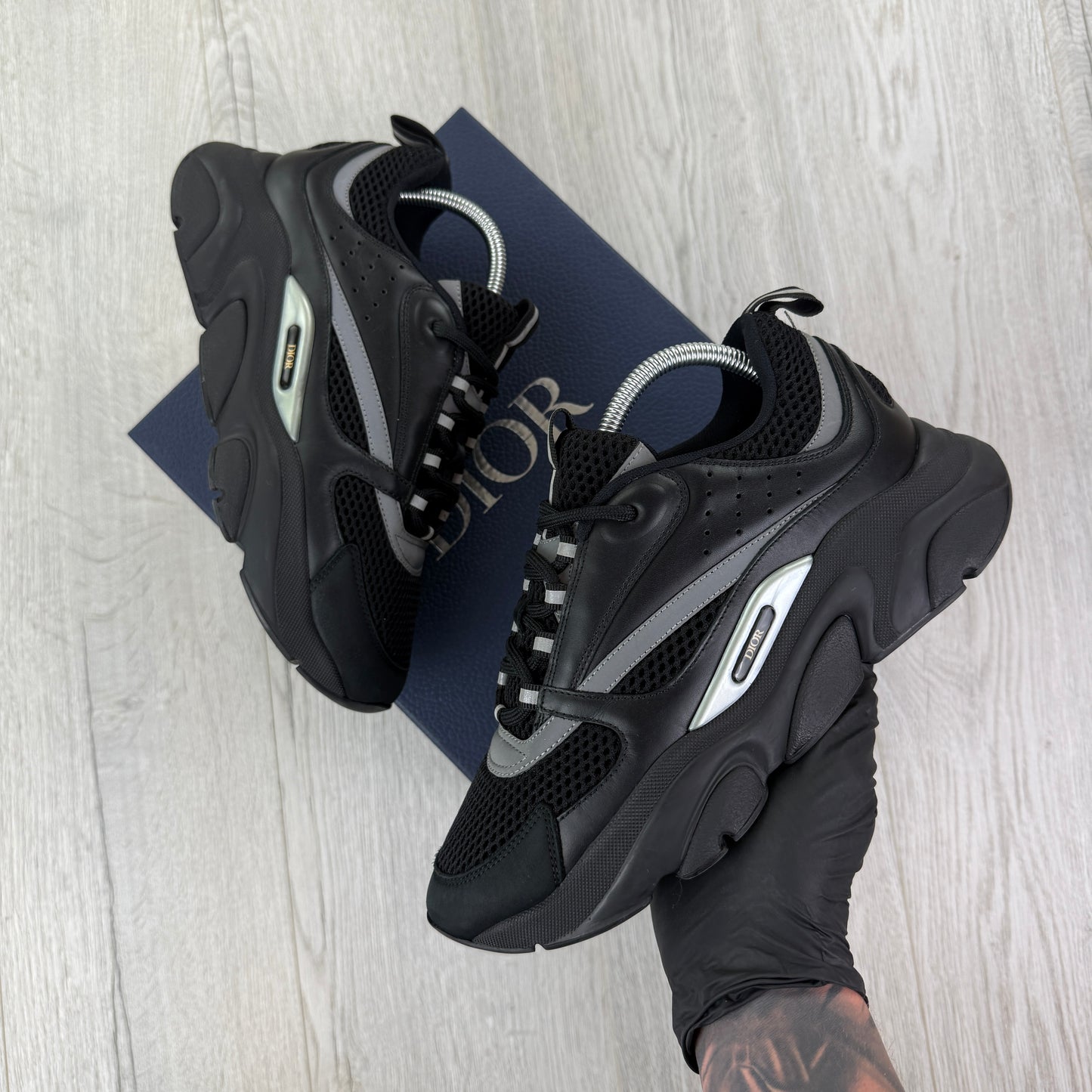 Dior B22 Men’s Triple Black Runners - 41 (Fit Uk 7)