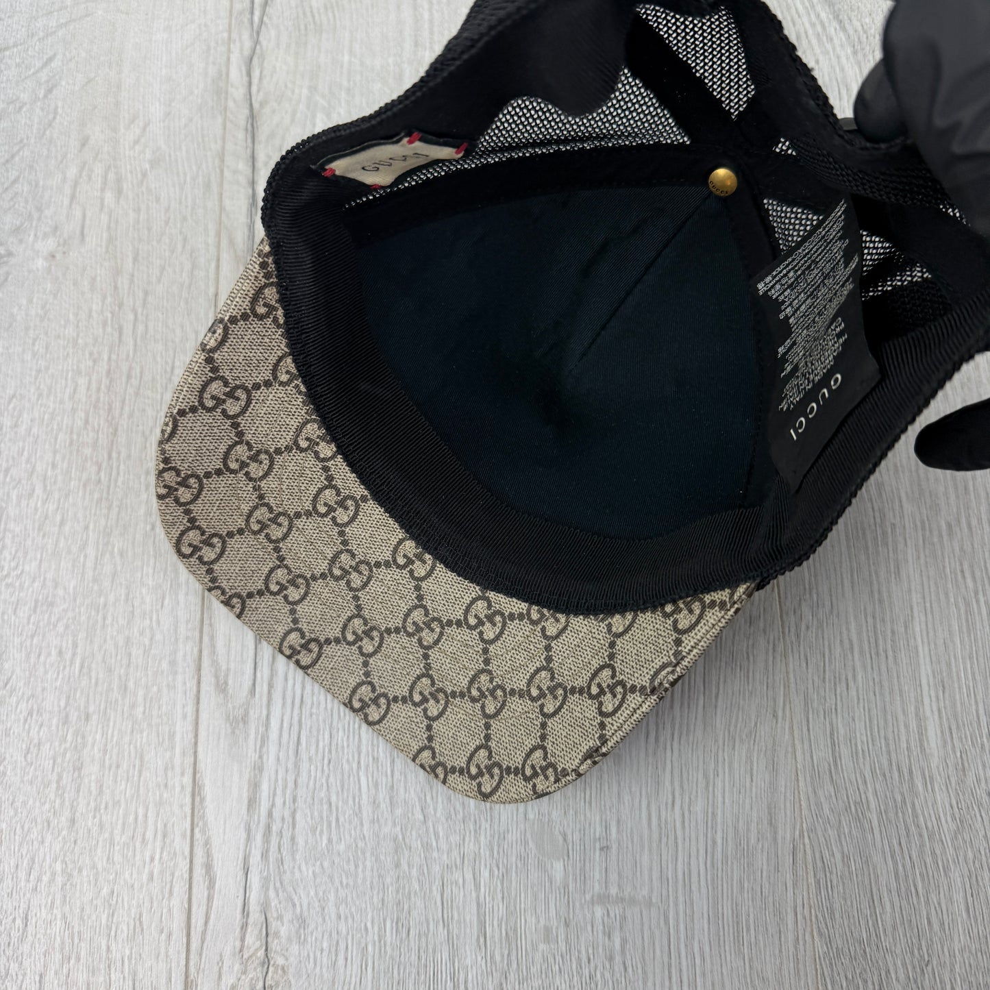 Gucci Men’s Beige GG Tiger Baseball Cap - Medium