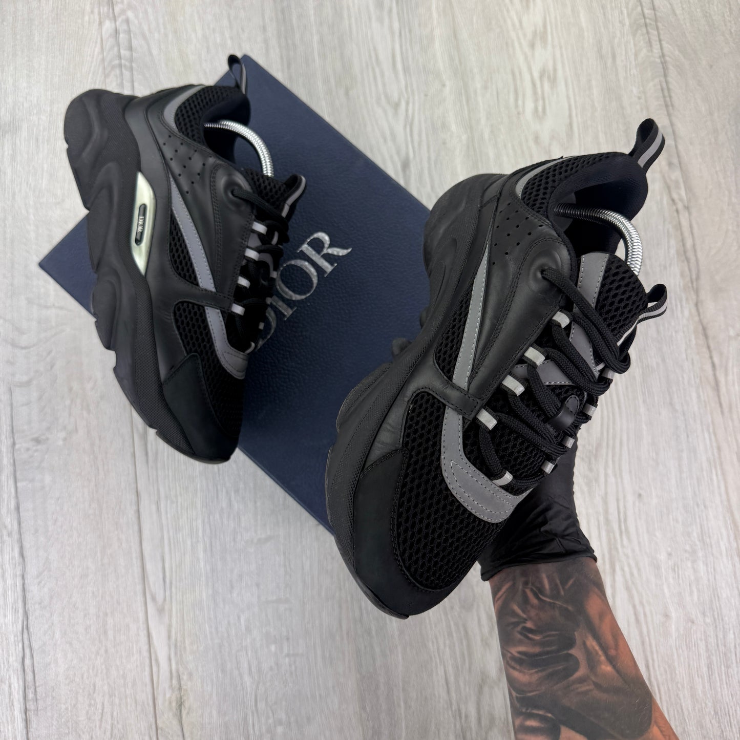 Dior B22 Men’s Triple Black Runners - 43 (Fit Uk 8.5)