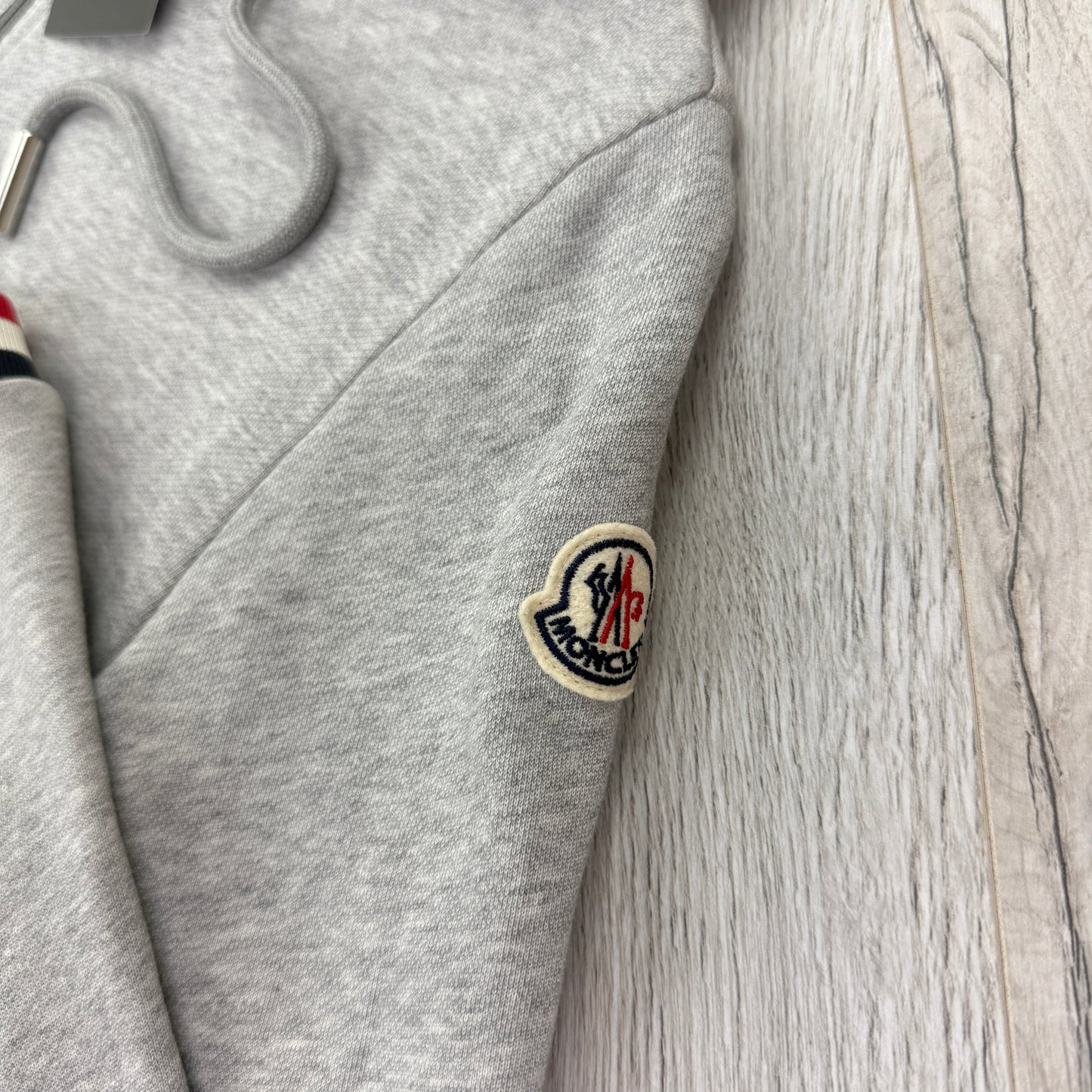 Moncler Men’s Maglia Zip-up Grey Hoodie - Medium