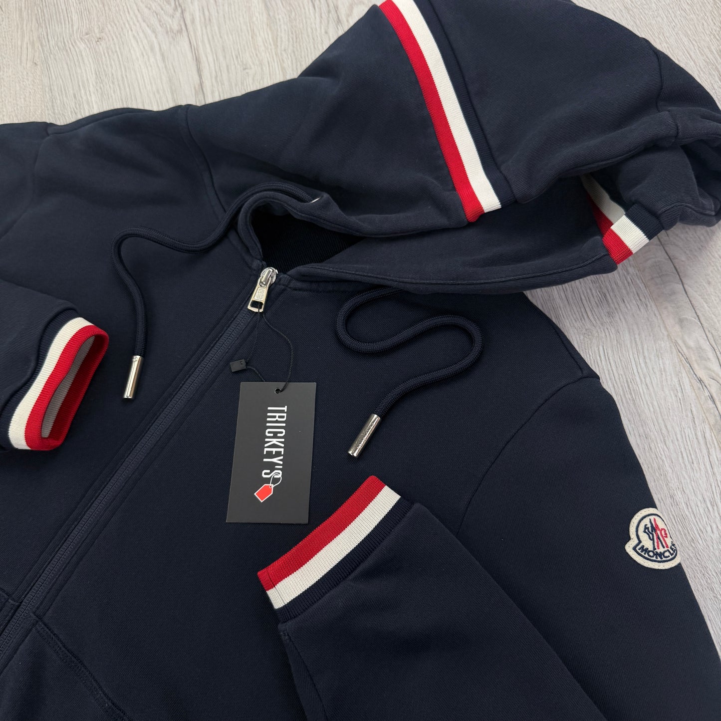 Moncler Men’s Maglia Zip-up Navy Hoodie - Medium