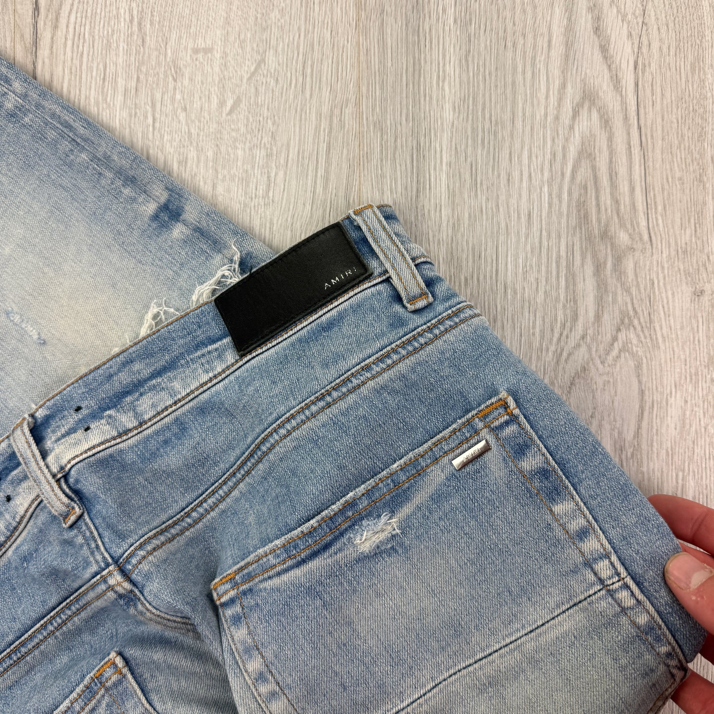 Amiri MX1 Denim Distressed Ripped Jeans - Uk 34