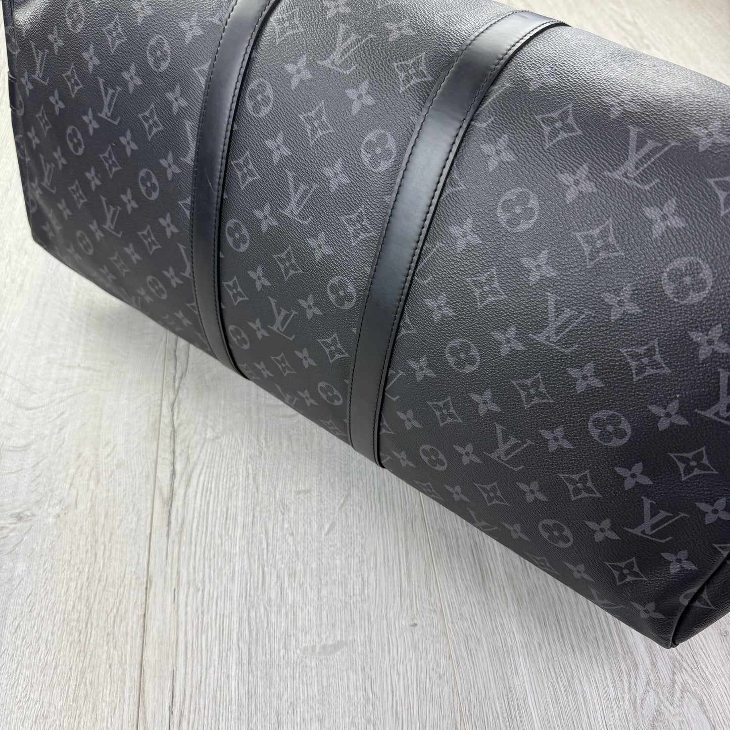 Louis Vuitton Men’s Black Monogram Keepal Bag - 55