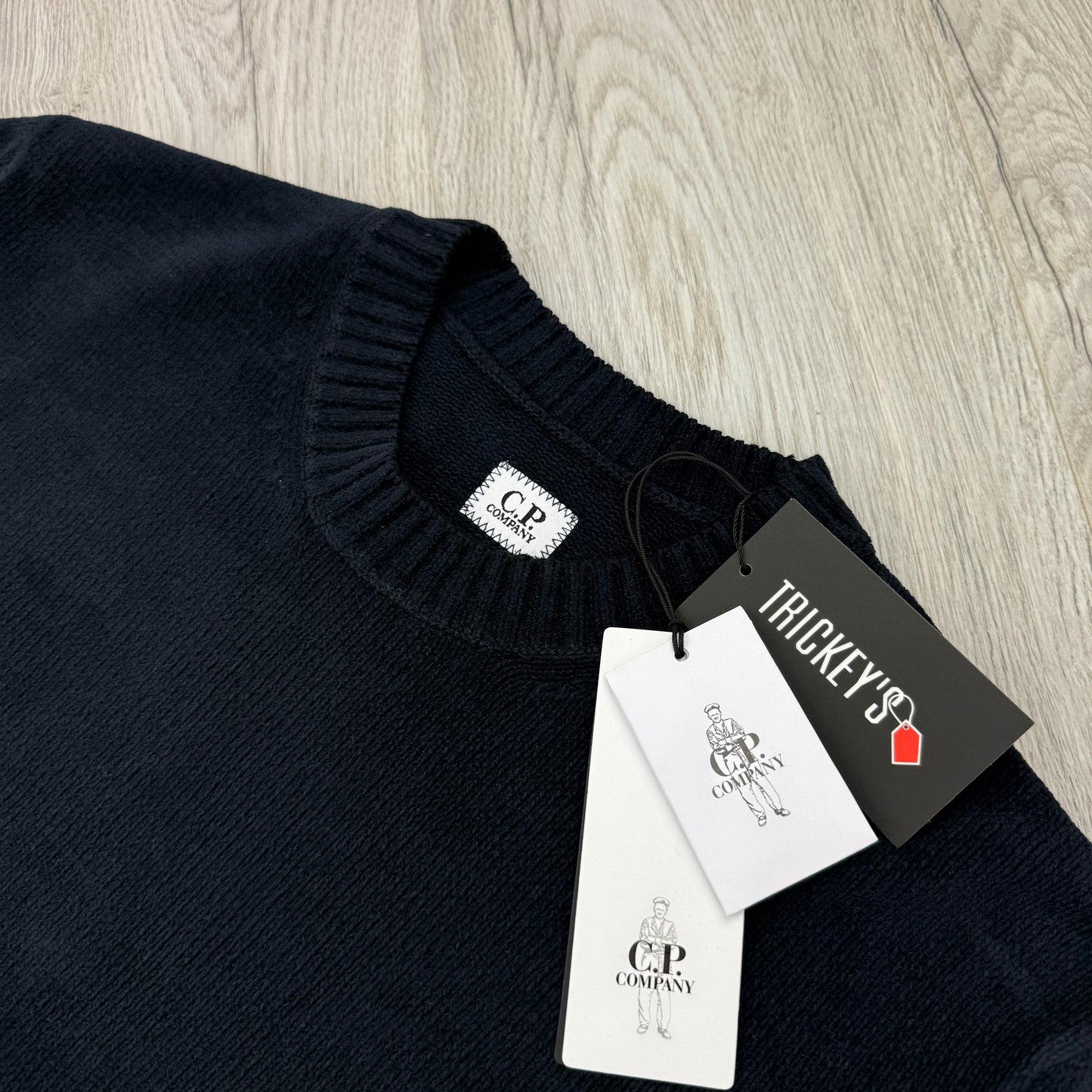 Cp Company Men’s Navy Knitwear Crewneck Jumper