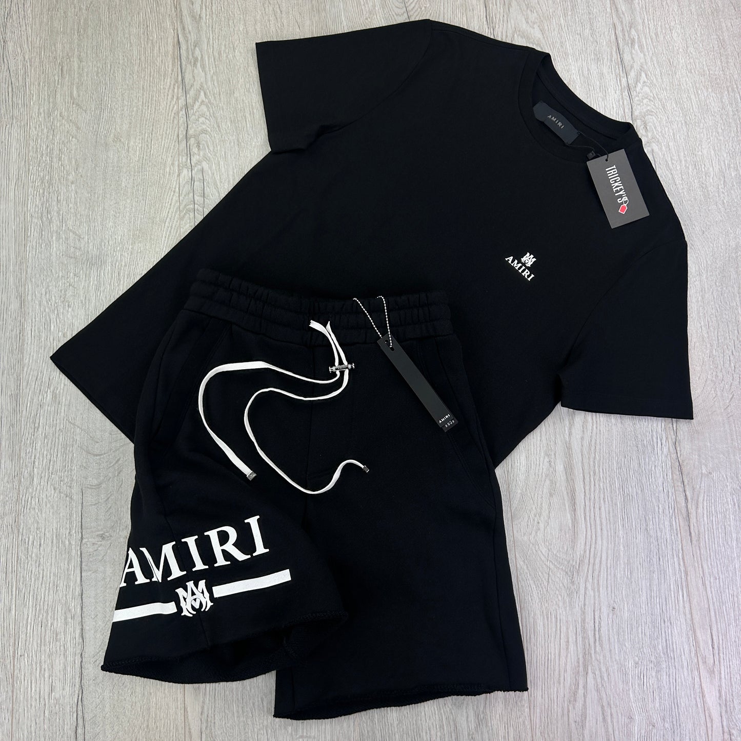 Amiri Men’s Black T-shirt & Short Set - XS