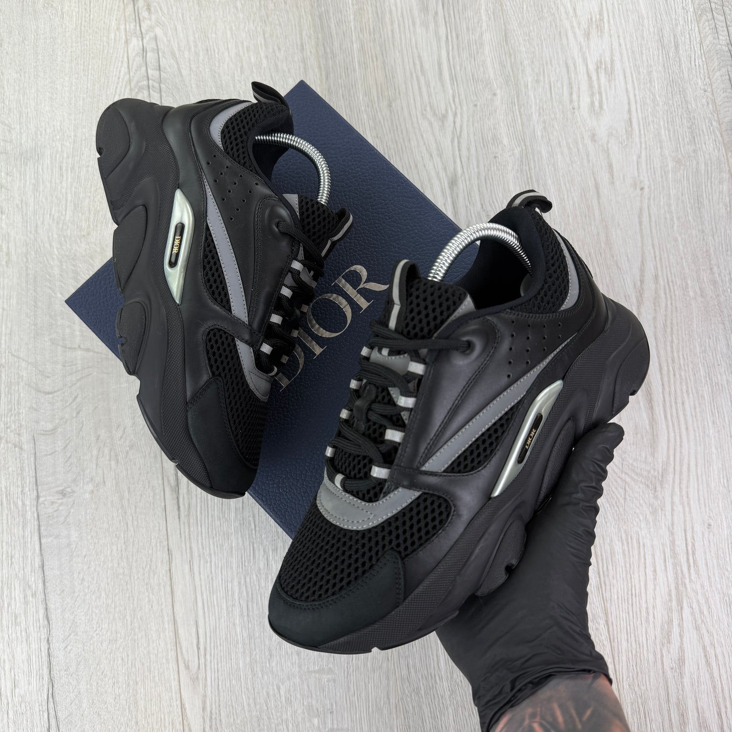 Dior B22 Men’s Triple Black Runners - 41 (Fit Uk 7)