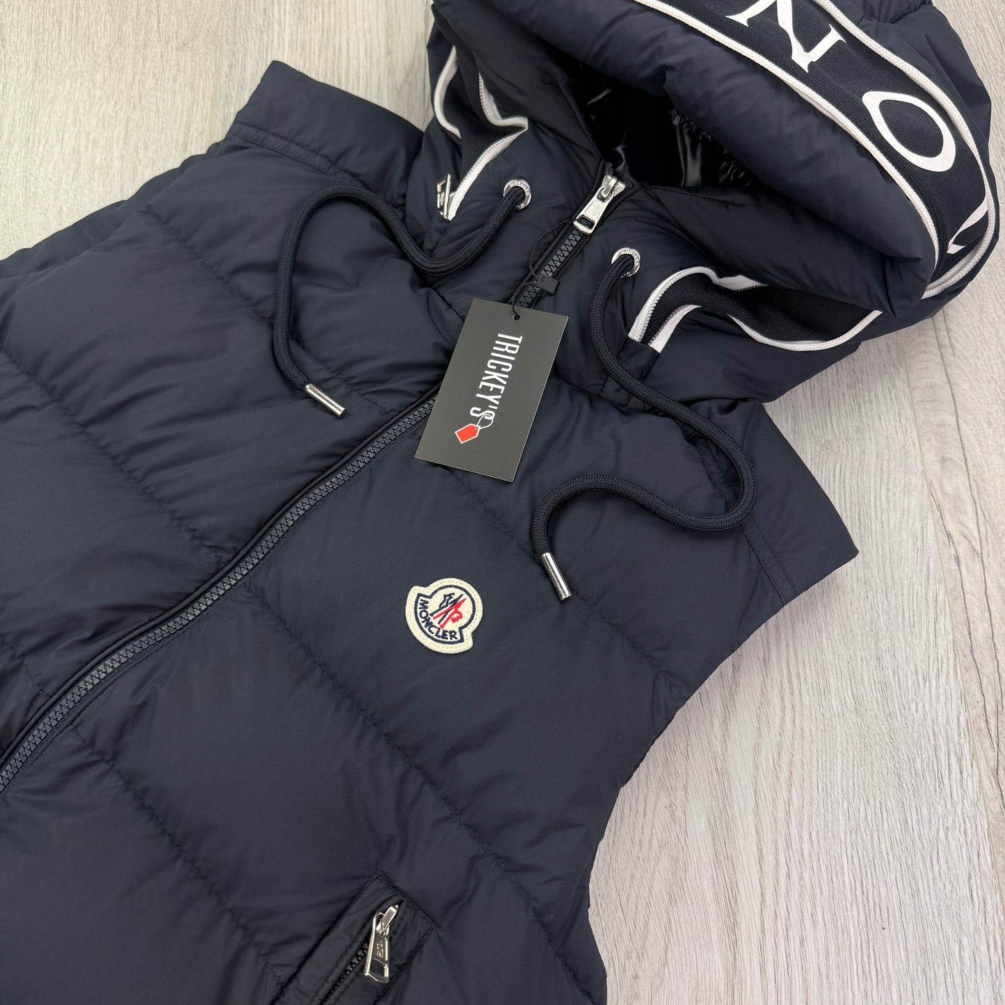 Moncler Men’s Navy Cardamine Hooded Gilet - Size 1