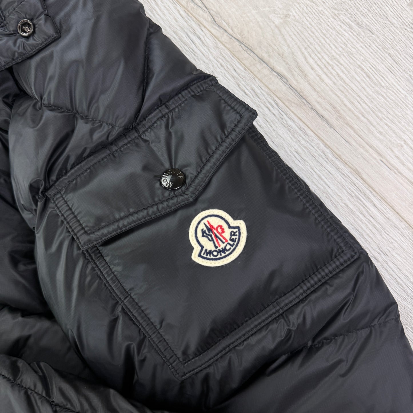 Moncler Men’s Couyere Hooded Black Down Jacket - Size 4