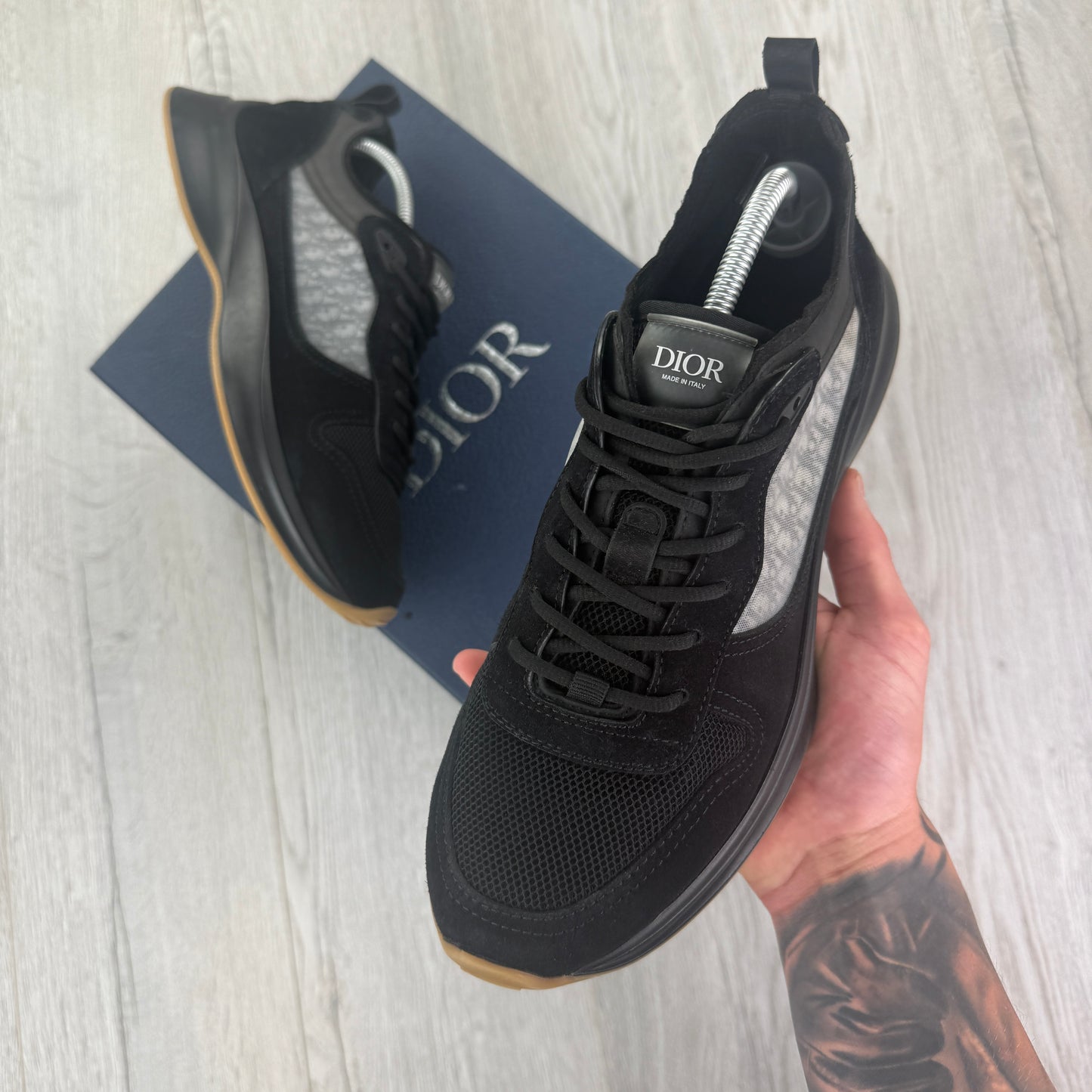 Dior B25 Men’s Black Suede Trainers - Uk 9.5