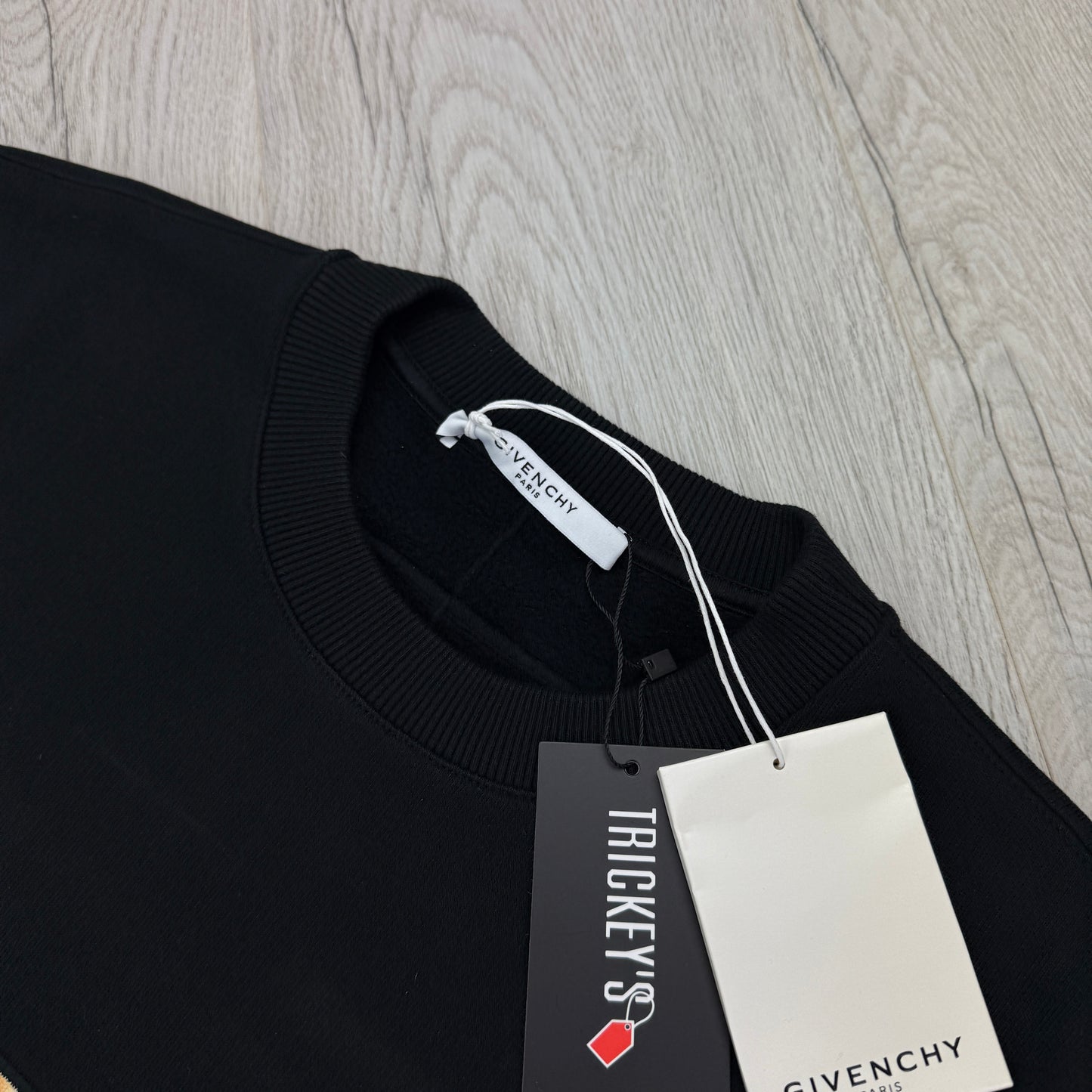 Givenchy Men’s Rottweiler Patch Black Crewneck Jumper - Large