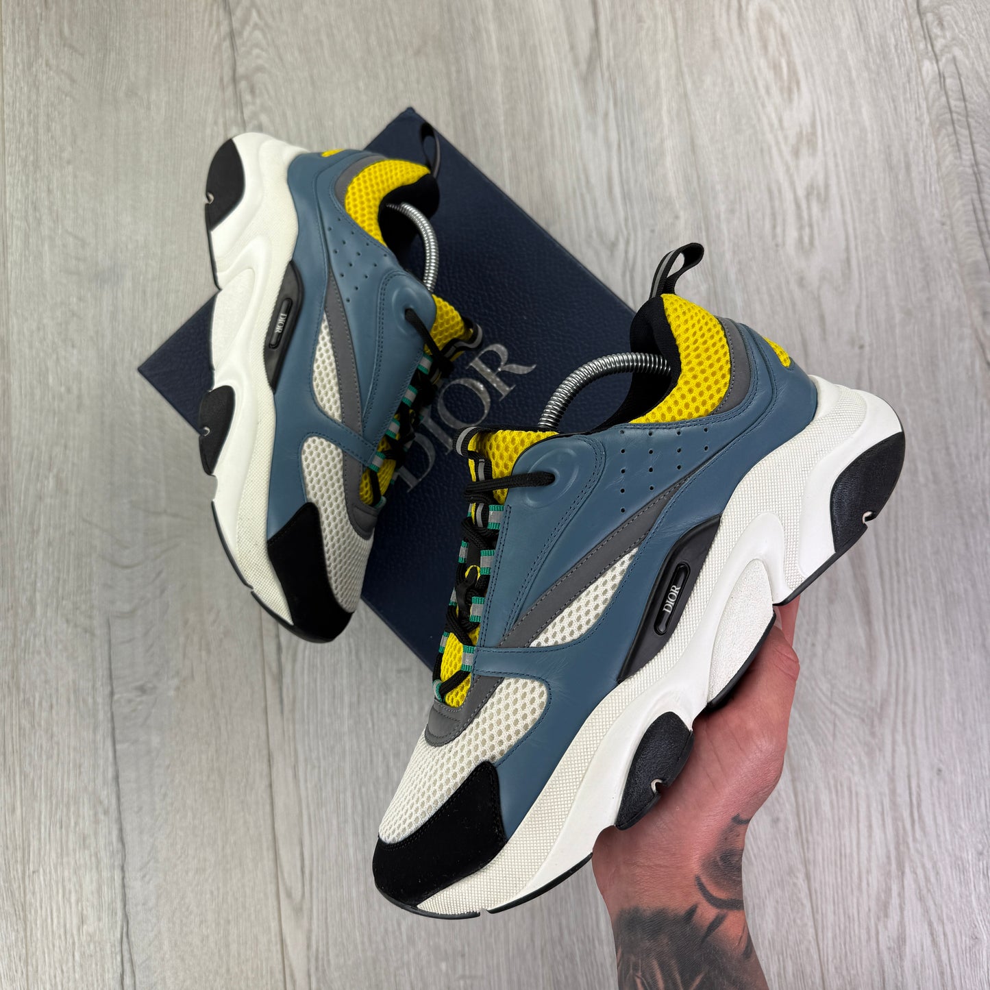 Dior B22 Men’s Blue & Yellow Runners - 44 (Fit Uk 9)