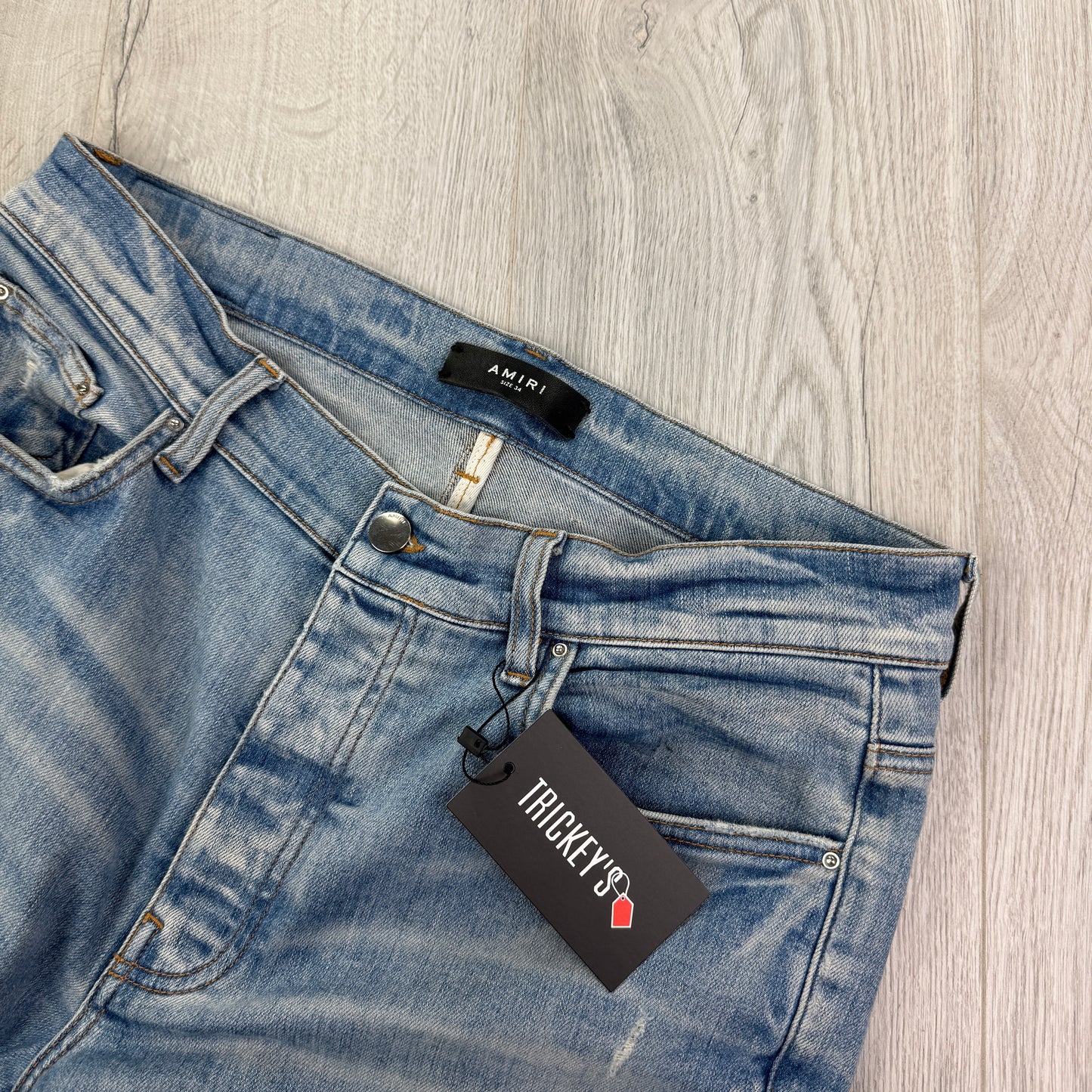 Amiri MX1 Denim Distressed Ripped Jeans - Uk 34